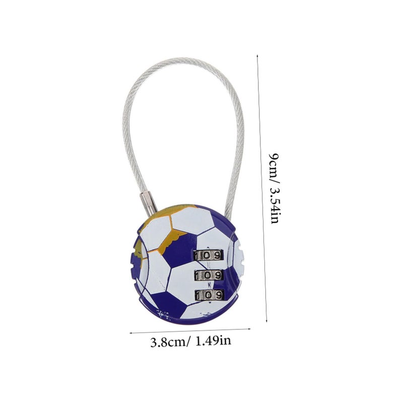 Creative Helmet Combination Cable Lock Suitcase Gym Password Security - Image 3