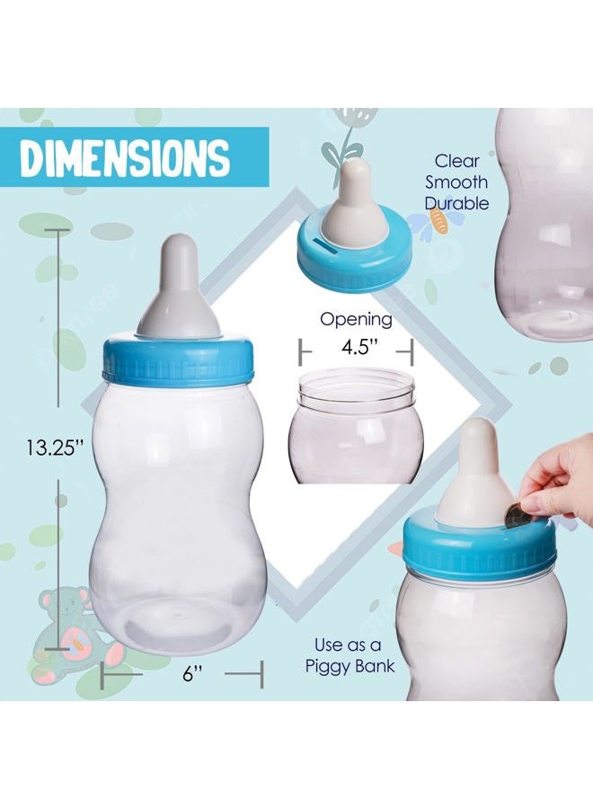 EVER SHINE 13" Jumbo Fillable Baby Shower Bank Plastic Decoration Centerpiece … (Blue, 13") - Image 2