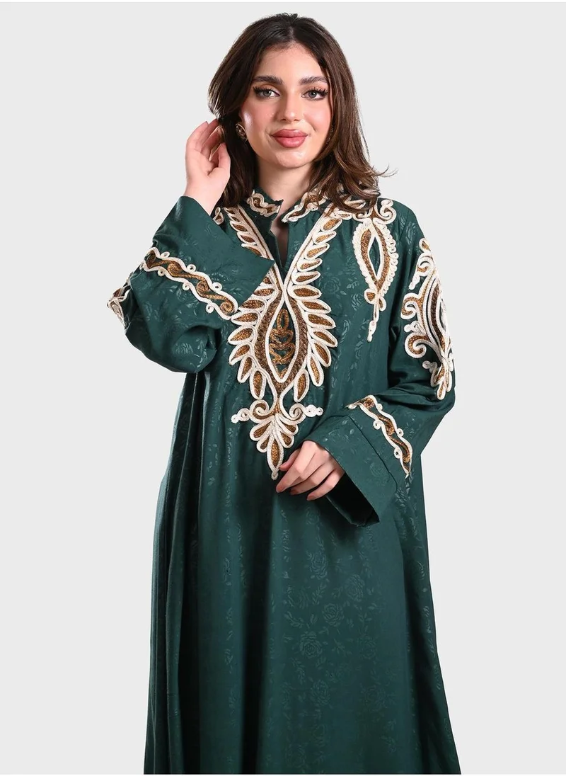 توب تاتو Emballished Tiered  Jalabiya