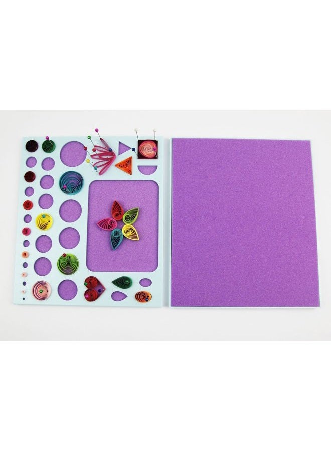 YURROAD 3 in 1 Paper Quilling Template Board with Pins Quilling Knitting Board Cork Shape Mold DIY Tool  - Image 2