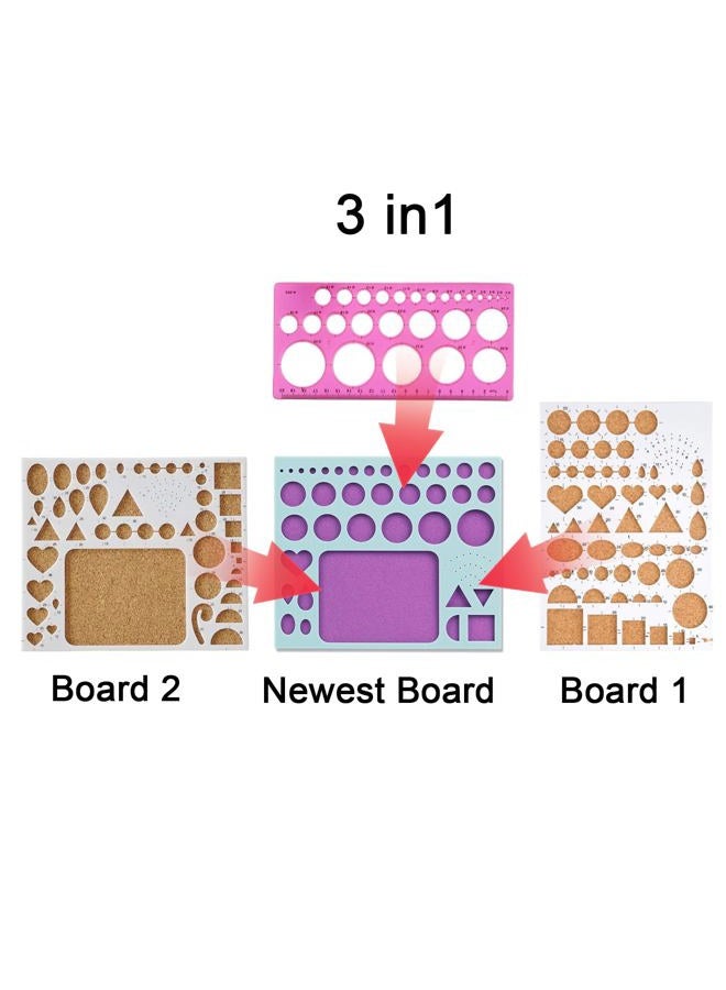 YURROAD 3 in 1 Paper Quilling Template Board Quilling DIY Tool - Image 3