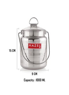 Hazel HAZEL Stainless Steel Designer Barani, 1 LTR, Silver  - Image 4