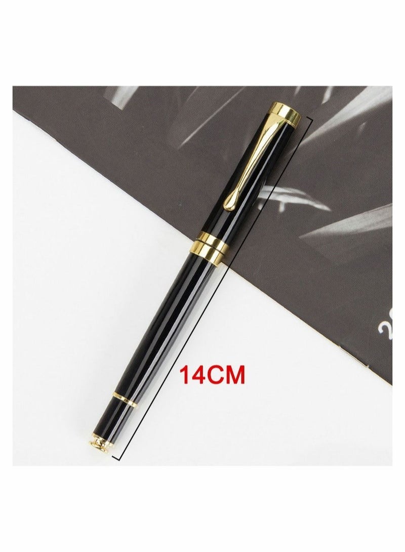 Black Gold Ballpoint Pen 0.5mm Nib, Two Ink Refills And a Pen Case - Image 2