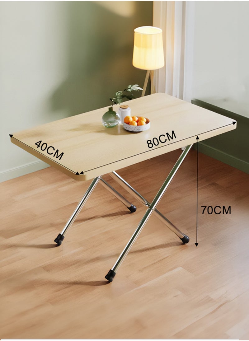 Folding Camping Table Square Dining Table 4-Seater Portable Outdoor Picnic Table Small Folding Table