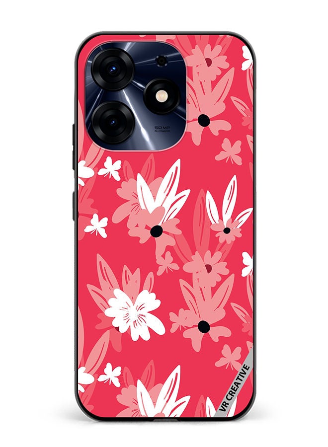 VR CREATIVE Protective Case Cover For Tecno Spark 10 Pro Floral Pattern Based On Traditional Folk Art Ornaments Design Multicolour - Image 1
