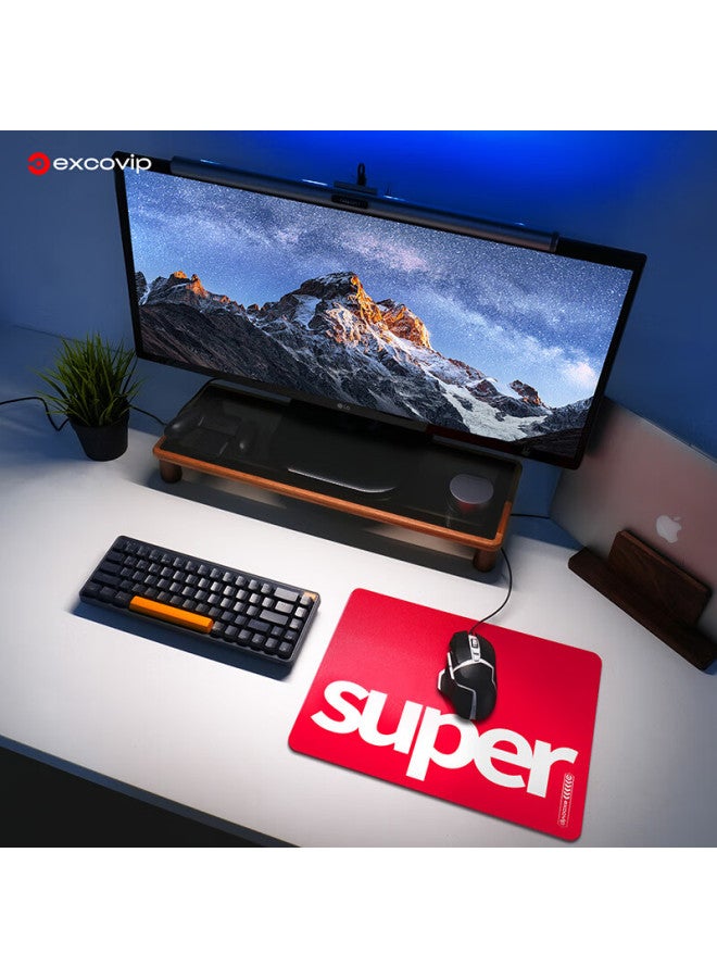 Exco Glass Mouse Pad, Professional Gaming Super Photovoltaic Mouse Pad, Hard Desk Mat, For Computer Office And Laptop, Medium To Large Size, 350*260mm, 0263 - Image 4