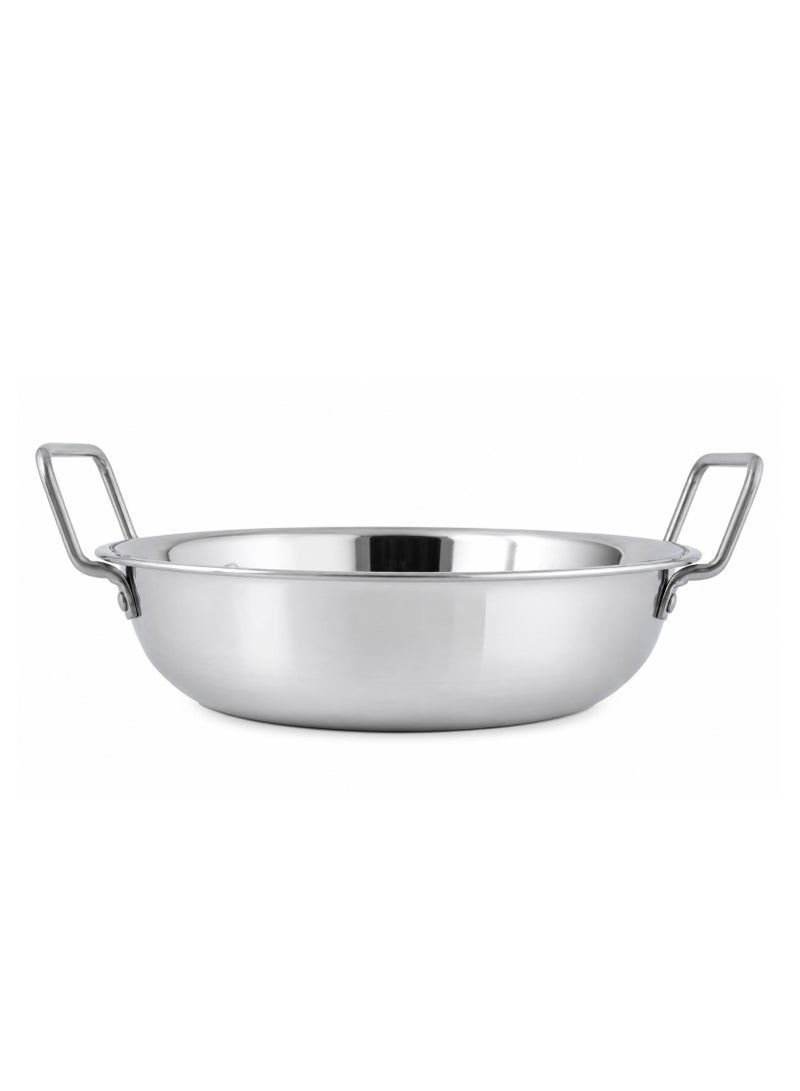 Bisbell 26 cm Stainless Steel Kadai with Dual Handles, Durable Deep Cooking Pan for Frying, Sautéing, Curries, Vegetables & Everyday Cooking - Image 5