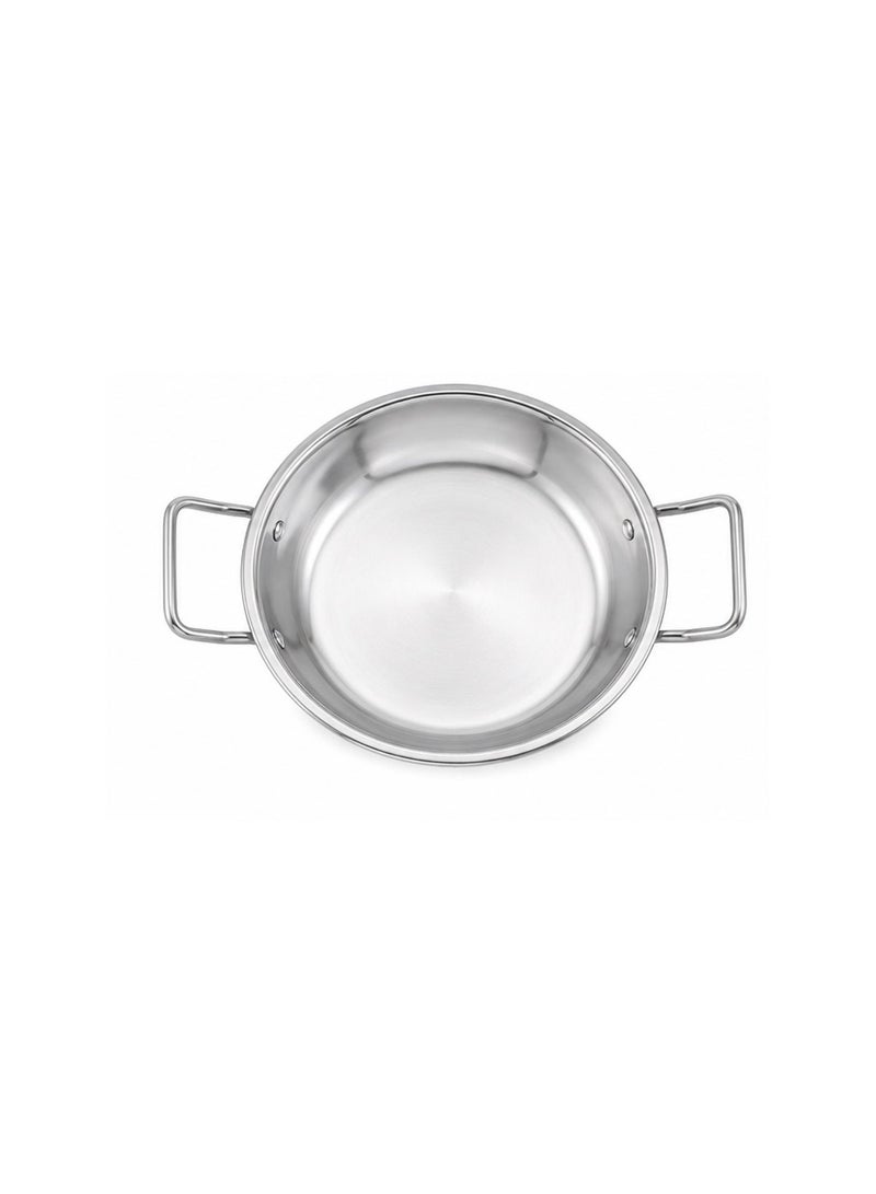 Bisbell 26 cm Stainless Steel Kadai with Dual Handles, Durable Deep Cooking Pan for Frying, Sautéing, Curries, Vegetables & Everyday Cooking - Image 2