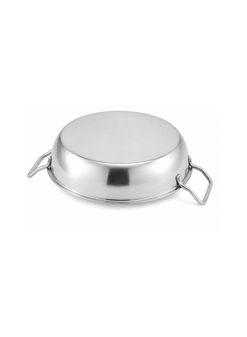 Bisbell 26 cm Stainless Steel Kadai with Dual Handles, Durable Deep Cooking Pan for Frying, Sautéing, Curries, Vegetables & Everyday Cooking - Image 3