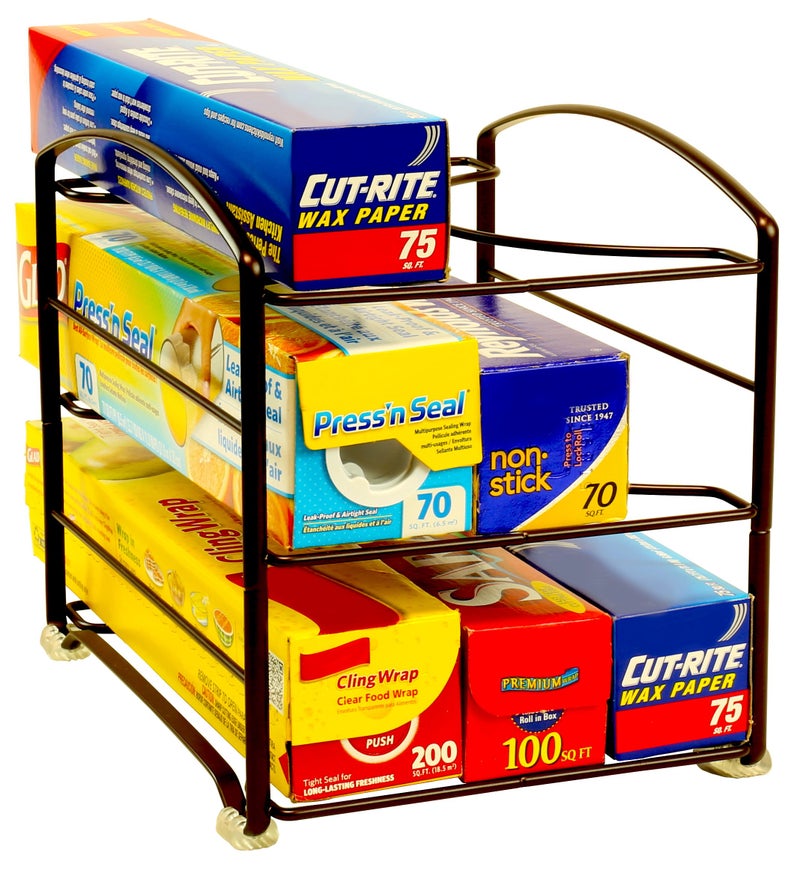 Deco Brothers Wrap Organizer Rack for Kitchen Cabinet 3 Tier Bronze