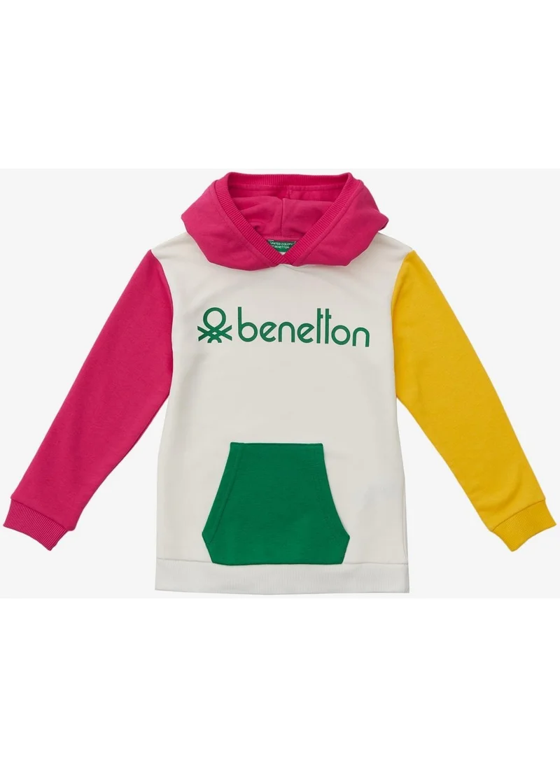 UNITED COLORS OF BENETTON Girls Hooded Sweatshirt