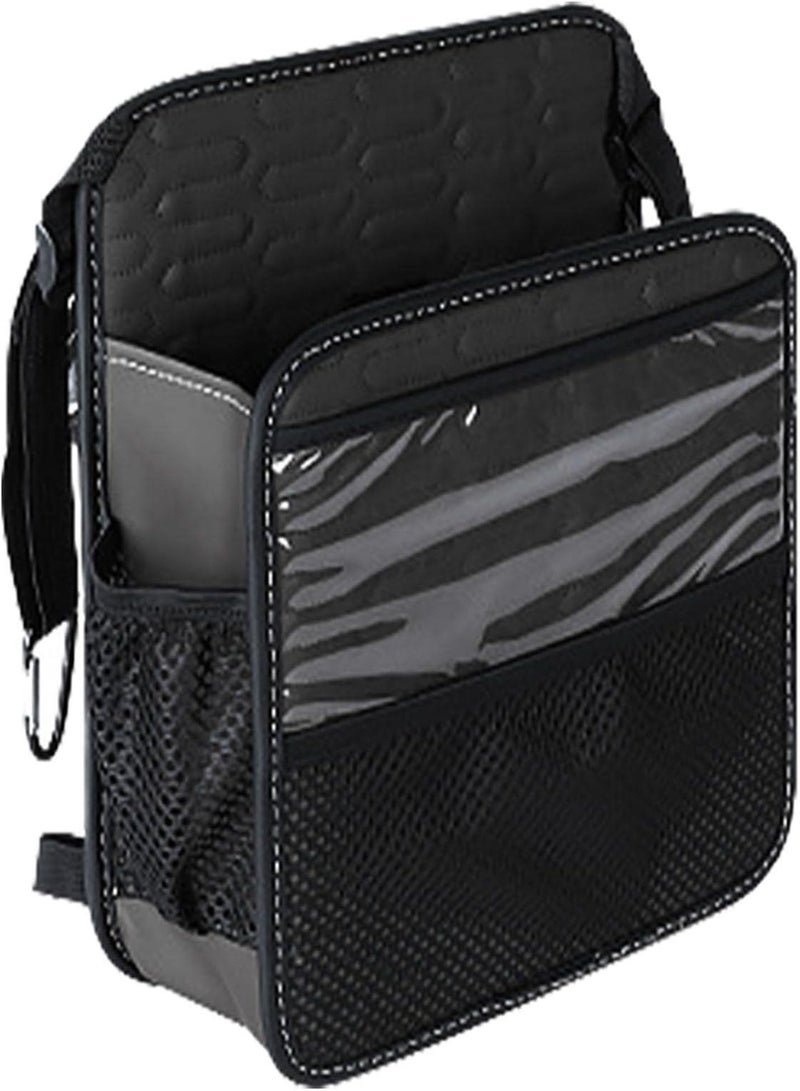 GGOOT Car Wallet Holder Between Seats Car Bag Organiser with Multiple Pockets, Car Organiser and Storage with Tissue Box Front, Back, Side  - Image 1