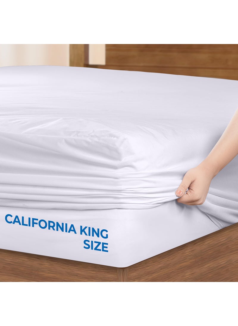 Utopia Bedding Utopia Bedding Waterproof 5-Sided Mattress Protector California King Size  Premium Breathable Mattress Cover  Fitted Style with Stretchable Pockets (White)  - Image 3