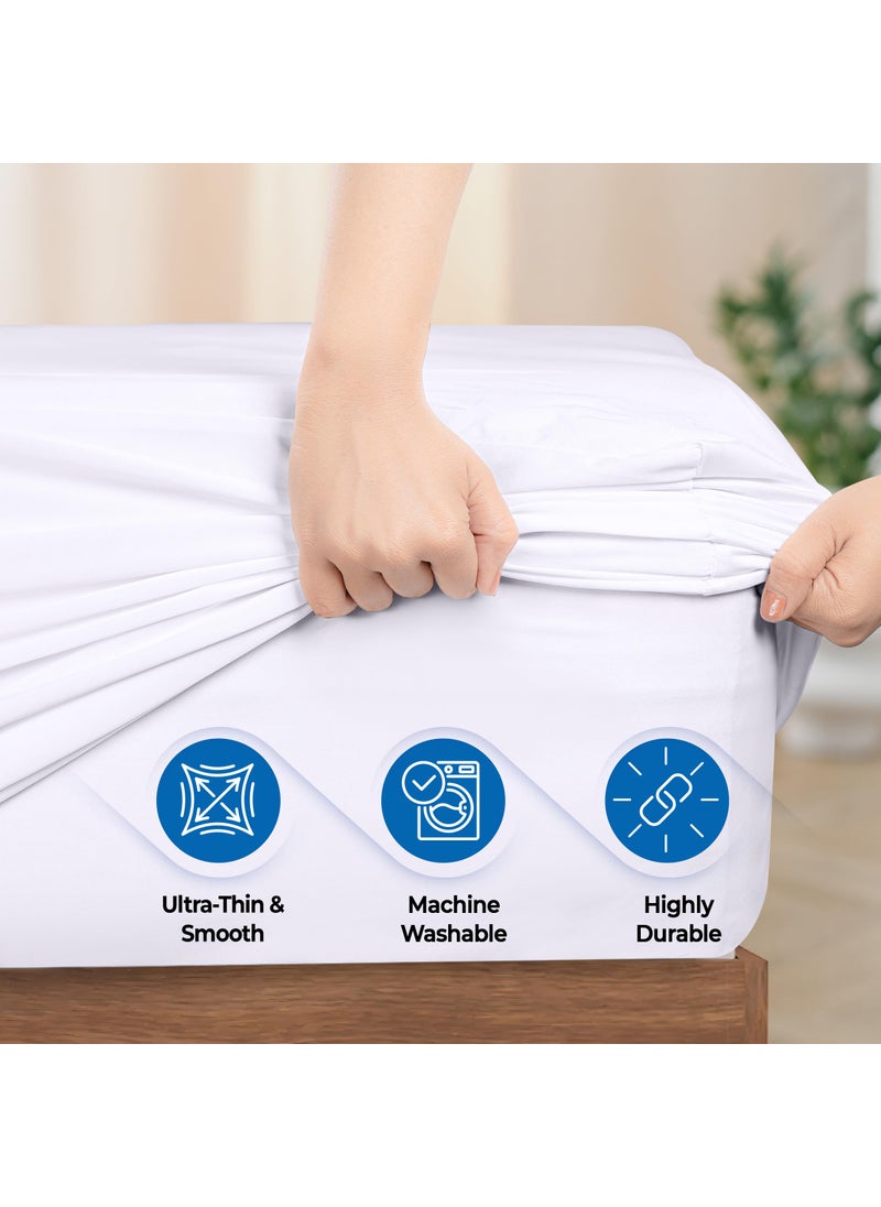 Utopia Bedding Utopia Bedding Waterproof 5-Sided Mattress Protector California King Size  Premium Breathable Mattress Cover  Fitted Style with Stretchable Pockets (White)  - Image 5