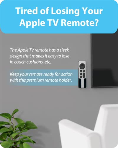 TotalMount Holder for Apple TV Remote – Never Lose Your Apple TV Siri Remote Again (Holder Includes Removable Adhesive to Prevent Wall Damage) - Image 2