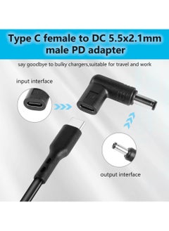 SANMUGEED USB 3.1 Type C Female to DC Male Adapter, 90 Degree Angled USB C to DC 12V PD Emulator Trigger Charging Adapter Plug for Laptop、Router、Mobile Power Supply Charger Connector  - Image 3