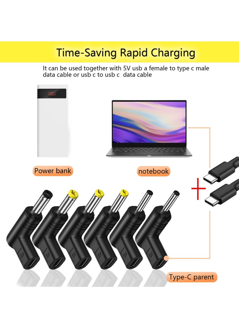 سانموجيد أنثى USB 3.1 من النوع C إلى ذكر محول USB 3.1 من أنثى إلى ذكر، 90 درجة زاوية USB C إلى موصل شاحن محول محرك التيار المباشر 12 فولت للكمبيوتر المحمول 、 جهاز التوجيه 、 موصل شاحن مزود الطاقة المحمول  - Image 4