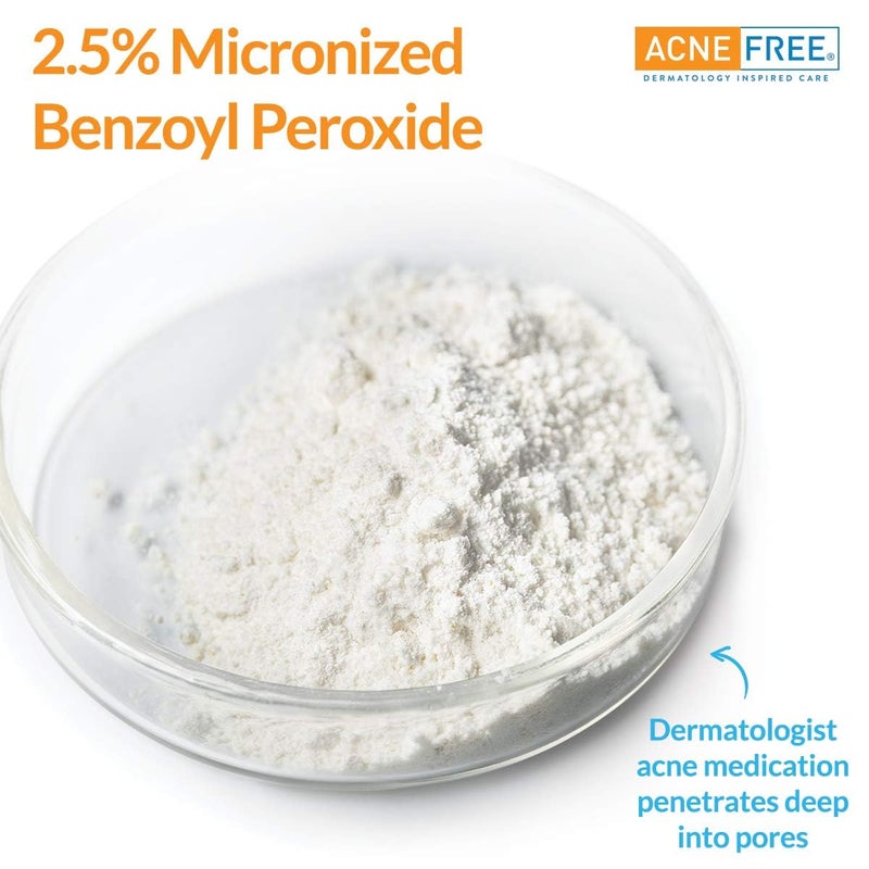 AcneFree Acne Free Oil-Free Cleanser, Benzoyl Peroxide 2.5% with Glycolic Acid to Prevent and Treat Breakouts Unscented, 8 Fl Oz - Image 5