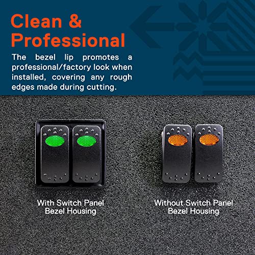 ONLINE LED STORE True Mods 2-Slot Rocker Switch Panel Housing Kit [Industry Standard Fit] [Heavy Duty] [Expandable Design] [Professional Look] Automotive Mount Rocker Switch Holder - Image 2