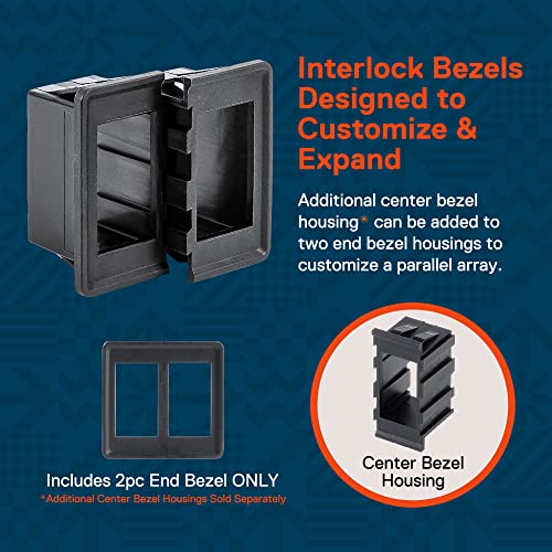 ONLINE LED STORE True Mods 2-Slot Rocker Switch Panel Housing Kit [Industry Standard Fit] [Heavy Duty] [Expandable Design] [Professional Look] Automotive Mount Rocker Switch Holder - Image 5