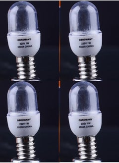 Generic 4 popular white LED refrigerator bulbs in transparent plastic 