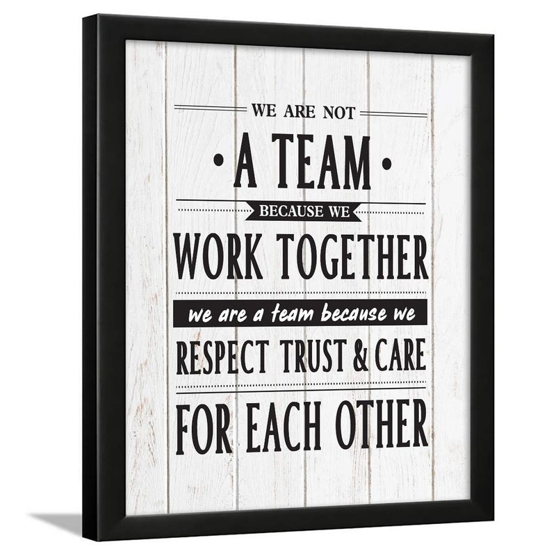Home Trove ALAYRA Office Quotes Fra - Motivational Quotes Wall Fra for Office - Team Work Business Quotes Wall Frame - Office Quotes Poster - (14 X 11 Inches) (White wood vintage - color - 7) - Image 2