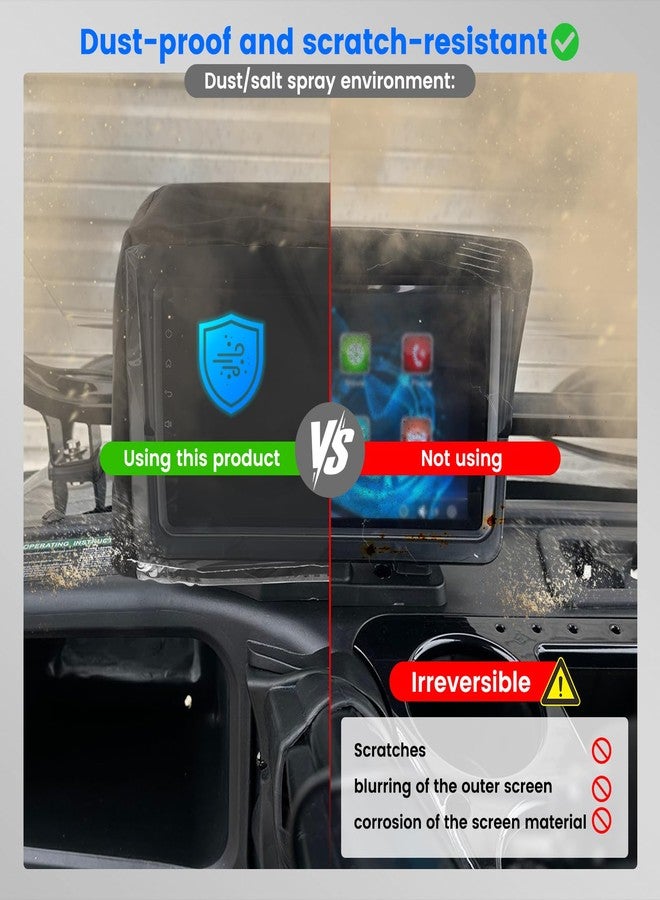 HPEVA Transparent Waterproof Touchscreen Cover Compatible with Evolution & Denago Golf Carts - Fits Classic 2/4 Plus, Forester 4/6 Plus,Carrier 6/8 Plus, D5 Ranger/Maverick (2+2/4/6 Passenger), Nomad/Rover - Image 4