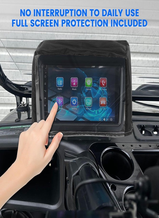 HPEVA Transparent Waterproof Touchscreen Cover Compatible with Evolution & Denago Golf Carts - Fits Classic 2/4 Plus, Forester 4/6 Plus,Carrier 6/8 Plus, D5 Ranger/Maverick (2+2/4/6 Passenger), Nomad/Rover - Image 3