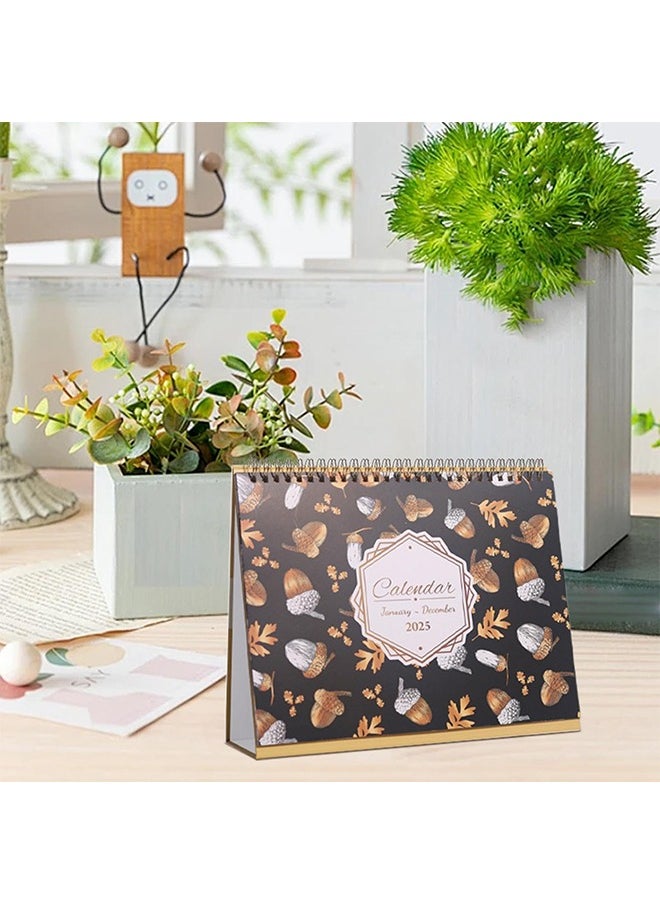 Generic - 2025 Desk Calendar, Standing Flip Desktop Calendar 2025, January 2025 - December 2025, 2025 Monthly Coil Desktop Calendar, with Memo Pages, Holidays and Large Memo Area - Image 1