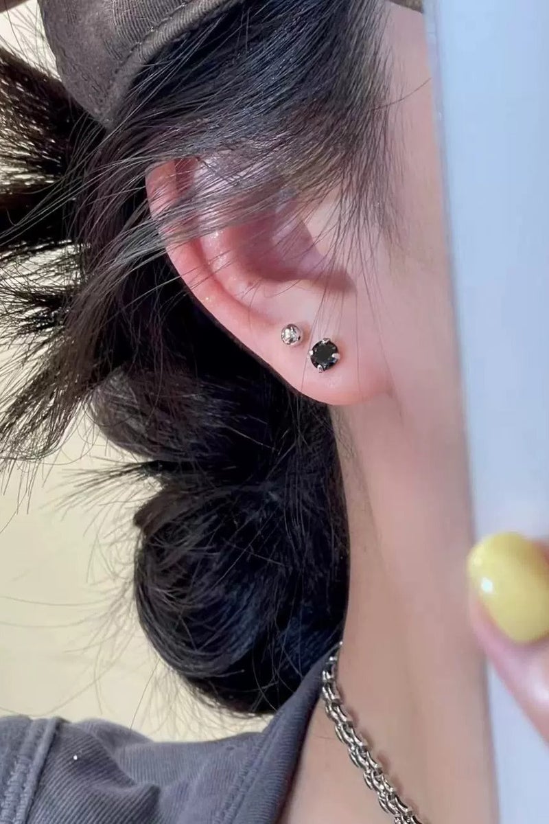 Goolsky Set of 6 Minimalist White Stone Stud Earrings – Trendy Small Earrings for Women, Unique Boutique Design, Elegant & Lightweight Jewelry  - Image 3