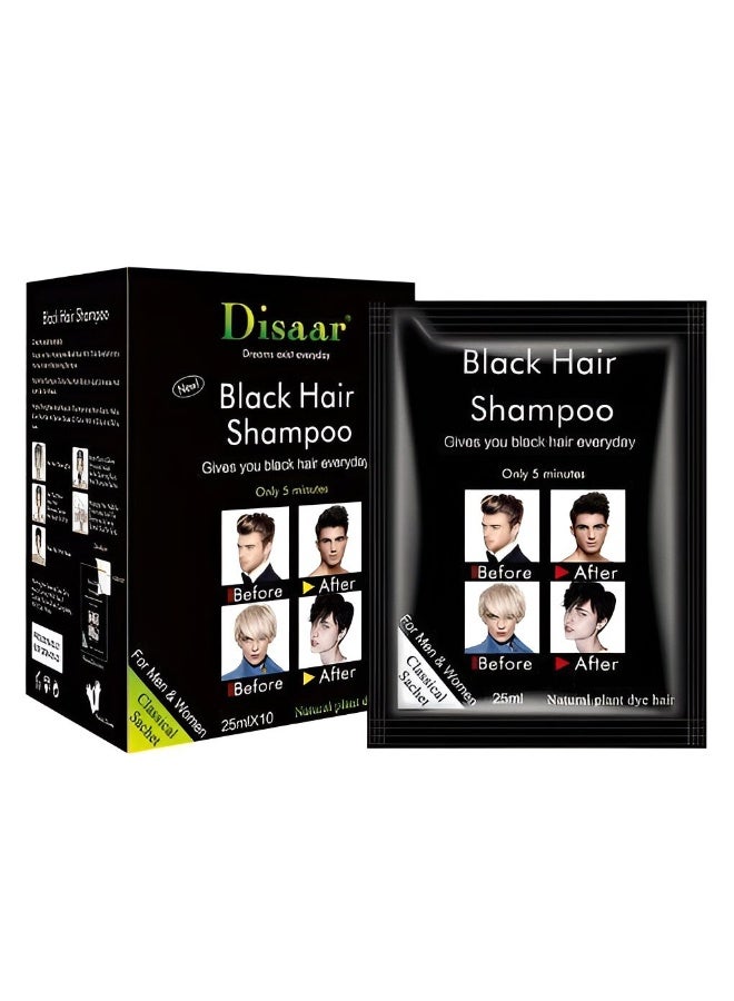 Disaar Shampoo for dyeing and coloring hair to black (10 sachets) - Image 1