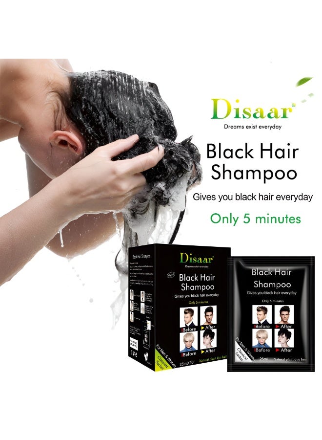 Disaar Shampoo for dyeing and coloring hair to black (10 sachets) - Image 2