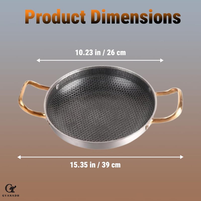 Gyanadh Honeycomb Coating NonStick Pan Seafood Frying Pan Hong Style 26 cm Diameter Versatile Honeycomb Nonstick - Image 2