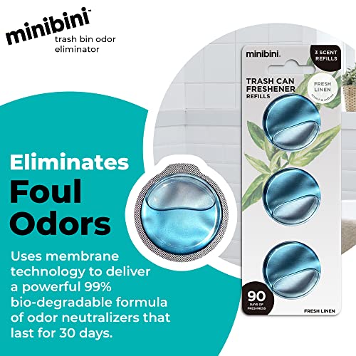 Flint Minibini Trash Can Deodorizer and Odor Eliminator, Garbage Can Air Freshener and Odor Control Up to 30 Days, Refill Pack - Image 2