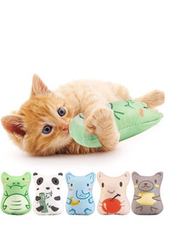 5 PCS Plush Cat Chew Toys Teething Interactive Catnip Filled Kitten Toy Soft Pet