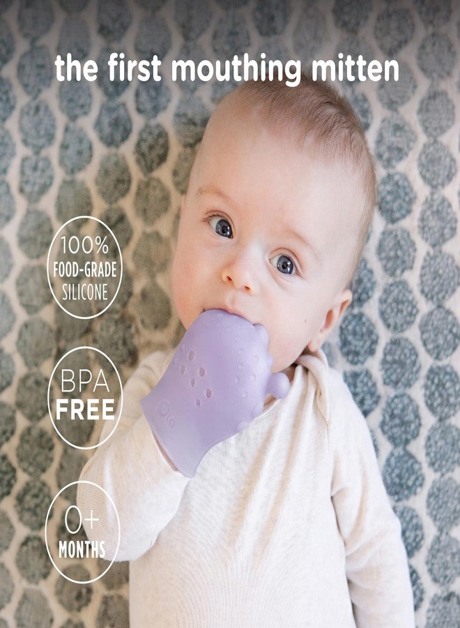 Olababy Clear Sense Silicone Mouthing Mitten (2PK) – Perfect for mouthing and Teething Babies, Adjustable Strap, BPA and Plastic-Free, 0-6 Months, Baby Essentials & Shower Gift (Coral) - Image 2