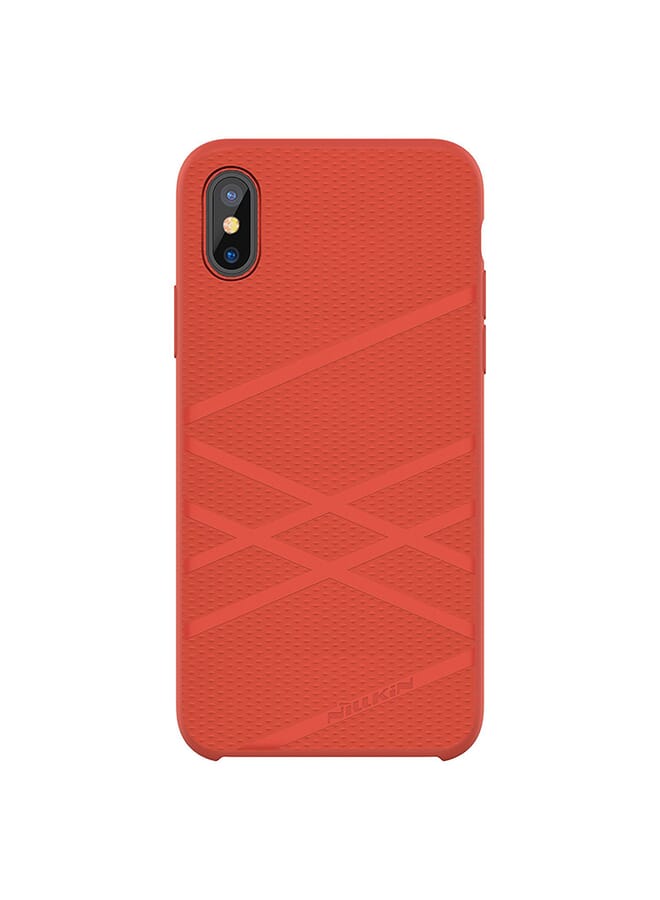 Nillkin Iphone X Flex Series Case Anti-Slip Silicone Rubber Case With Soft Microfiber Lining Red