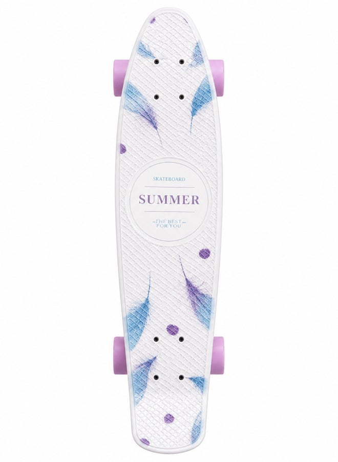 DEXO 27.5” Complete Cruiser Skateboard – 7-Ply Maple Deck with Double Kick, ABEC-5 Bearings & Urethane Wheels for Kids, Teens & Adults - Image 1