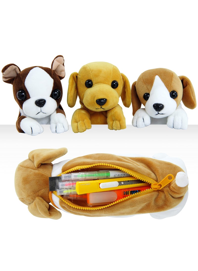 SUNSAR 3D Plush Dog Pencil Case Pouch Cartoon Storage Pen Bag Box,Beagle - Image 5
