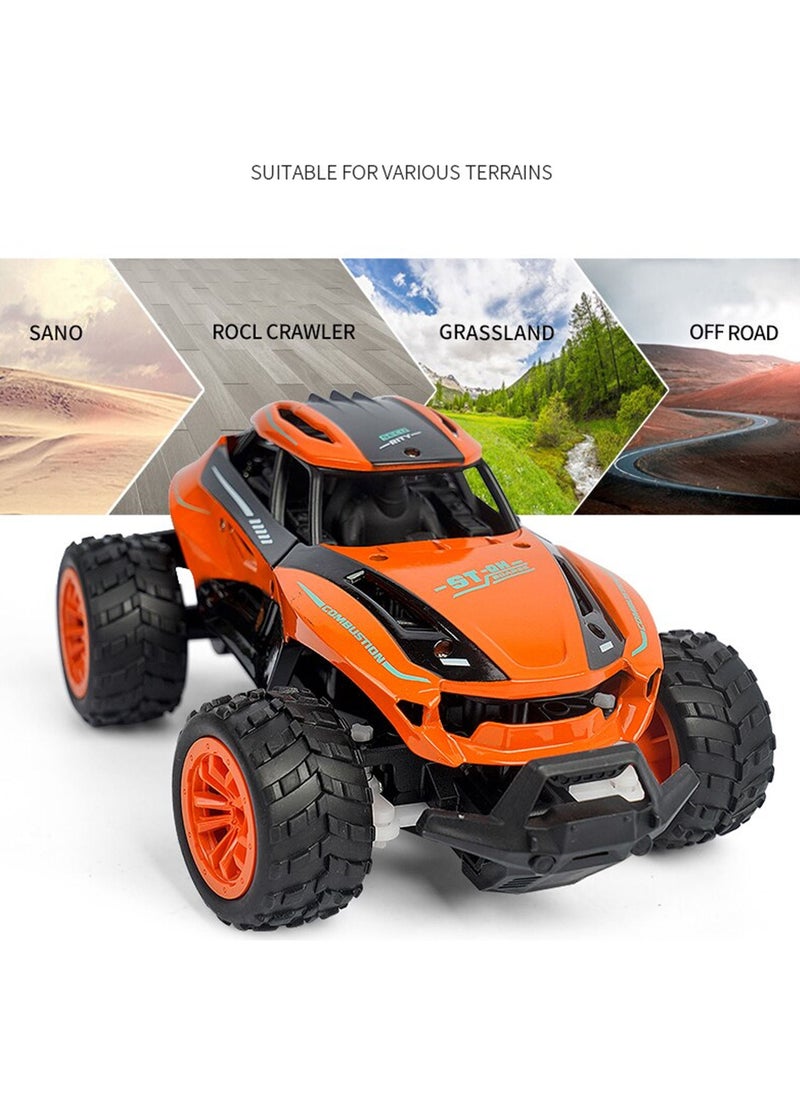 Swift Remote Control Car, Rechargeable RC Monster Car Toy, 15MPH High Speed 2.4Ghz 4WD Racing Drift RC Cars, Climbing Beast Fast Powerful Off-Road Electric Rock Crawler Gift for Adults & Kids, Orange  - Image 2