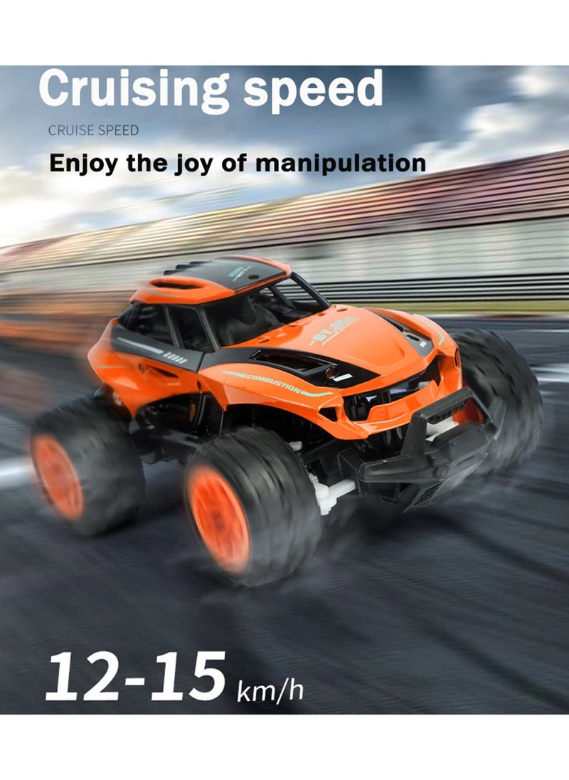 Swift Remote Control Car, Rechargeable RC Monster Car Toy, 15MPH High Speed 2.4Ghz 4WD Racing Drift RC Cars, Climbing Beast Fast Powerful Off-Road Electric Rock Crawler Gift for Adults & Kids, Orange  - Image 4