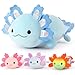 MaoGoLan Giant Axolotl Plush with 3 Baby Axolotl Inside 235 Soft Stuffed Animal Throw Pillow Blue - Image 2