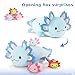 MaoGoLan Giant Axolotl Plush with 3 Baby Axolotl Inside 235 Soft Stuffed Animal Throw Pillow Blue - Image 4