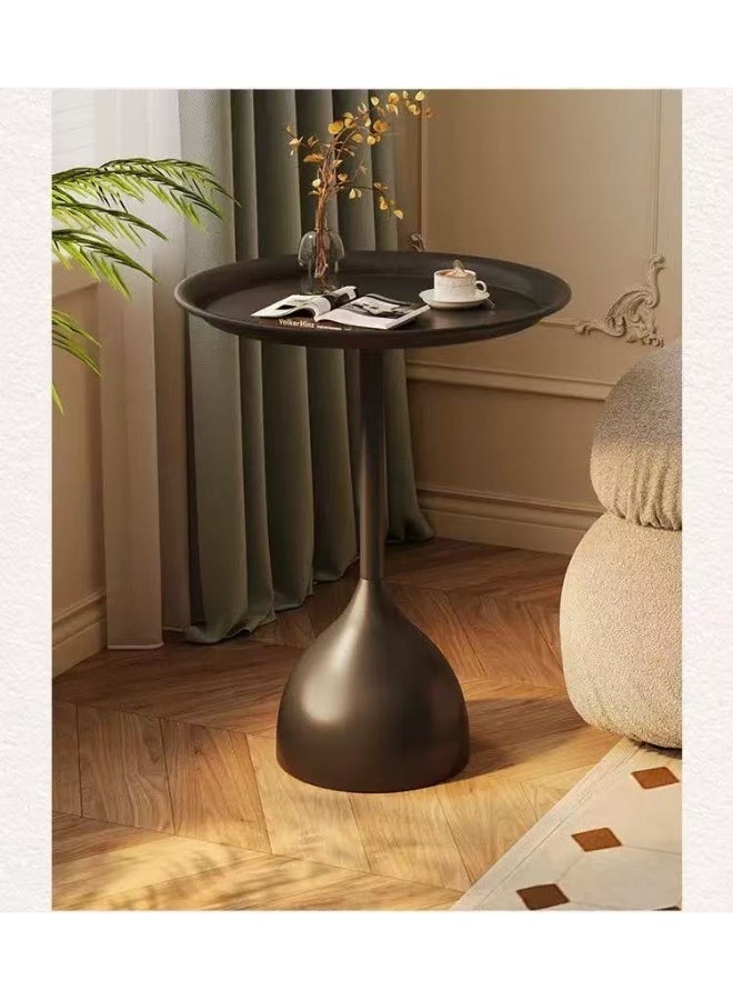 حصريا طاولة قهوة، طاولة مستديرة بتصميم بسيط، طاولة قهوة موفرة للمساحة، مناسبة لغرفة المعيشة وغرفة النوم والمكتب 40x40x60 سم - Image 2