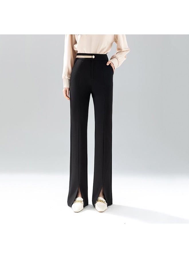 High-waisted Flared Pants For Women, Spring Elastic Slimming Suit Pants, Casual Bell-bottom Pants,  New Fashion Women's Pants