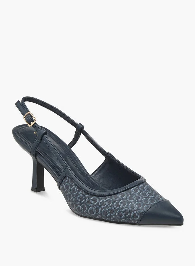 سيليست أحذية نسائية بكعب رفيع وطبعات شعار