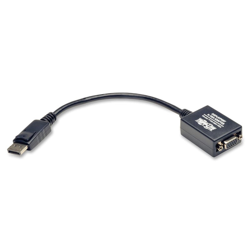 محول فيديو DisplayPort إلى VGA، محول فيديو DP إلى VGA، محول عرض نشط (M/F)، 6 بوصة (P134-06N-VGA)، أسود