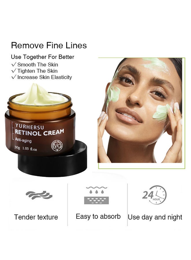 YURHERSU لانثوم كريم الريتينول 50 مل كريم الريتينول كريم العناية بالوجه - Image 4