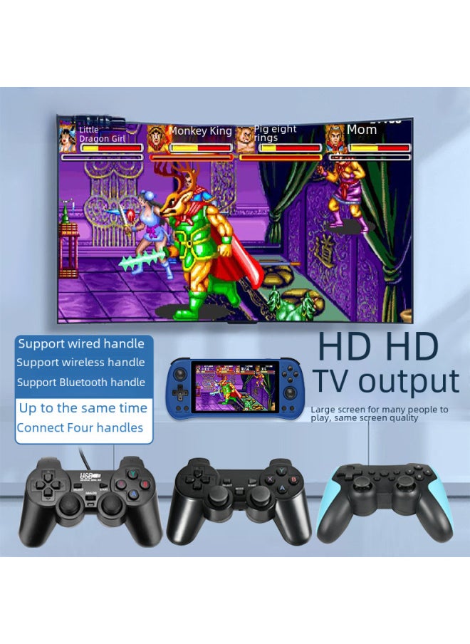 Generic - Powkiddy X55 Portable 5.5-inch Open Source Handheld Console Street Fighter Ps1 Emulator High Definition Gaming Machine-Product Color:x55 No Card, No System, No Machine-Model:Black - Image 1