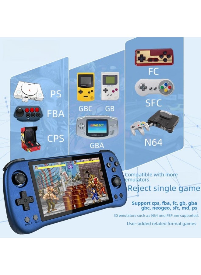 Generic - Powkiddy X55 Portable 5.5-inch Open Source Handheld Console Street Fighter Ps1 Emulator High Definition Gaming Machine-Product Color:x55 No Card, No System, No Machine-Model:Black - Image 1